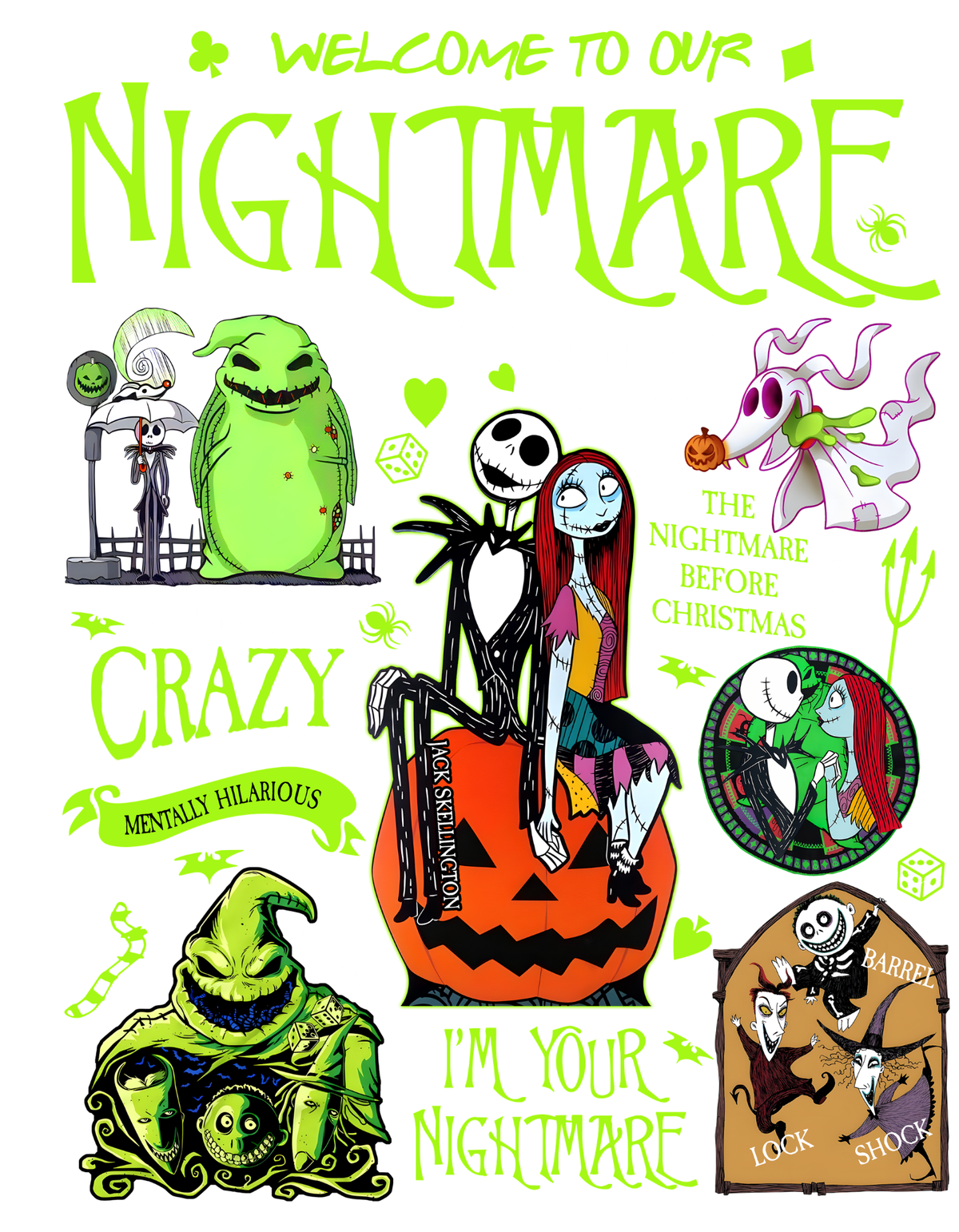 Nightmare before Christmas front and back design
